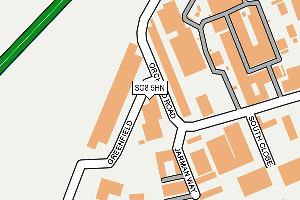 SG8 5HN map - OS OpenMap – Local (Ordnance Survey)