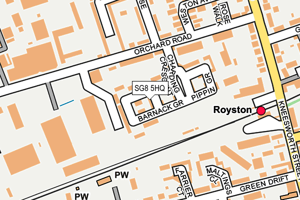 SG8 5HQ map - OS OpenMap – Local (Ordnance Survey)