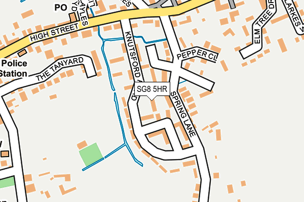 SG8 5HR map - OS OpenMap – Local (Ordnance Survey)