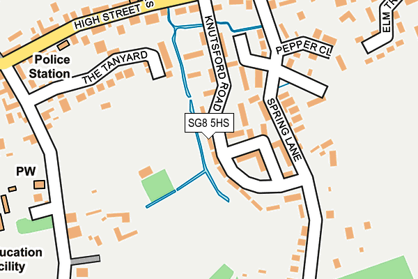 SG8 5HS map - OS OpenMap – Local (Ordnance Survey)