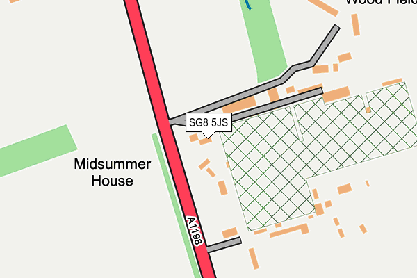 SG8 5JS map - OS OpenMap – Local (Ordnance Survey)