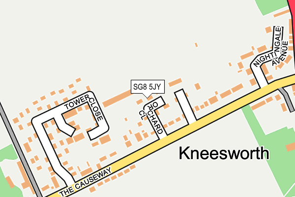 SG8 5JY map - OS OpenMap – Local (Ordnance Survey)