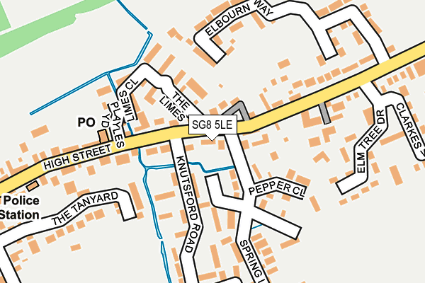 SG8 5LE map - OS OpenMap – Local (Ordnance Survey)