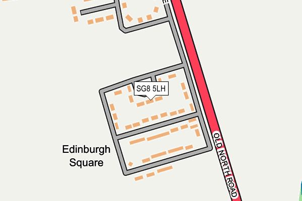 SG8 5LH map - OS OpenMap – Local (Ordnance Survey)