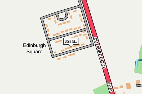 SG8 5LJ map - OS OpenMap – Local (Ordnance Survey)