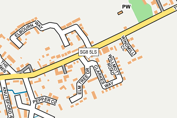 SG8 5LS map - OS OpenMap – Local (Ordnance Survey)