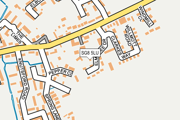 SG8 5LU map - OS OpenMap – Local (Ordnance Survey)