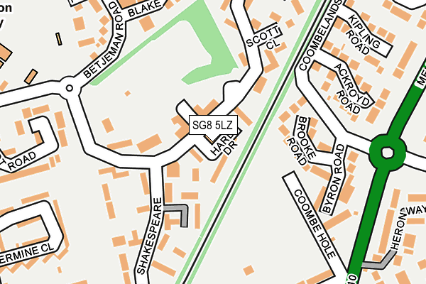 SG8 5LZ map - OS OpenMap – Local (Ordnance Survey)