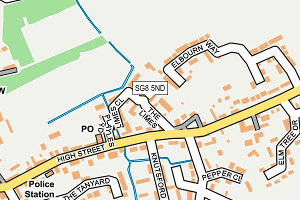 SG8 5ND map - OS OpenMap – Local (Ordnance Survey)