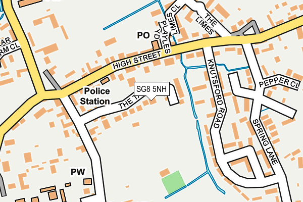 SG8 5NH map - OS OpenMap – Local (Ordnance Survey)