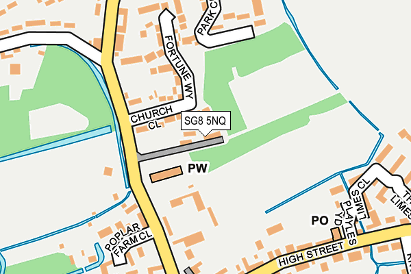 SG8 5NQ map - OS OpenMap – Local (Ordnance Survey)