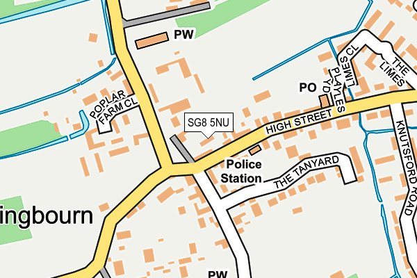 SG8 5NU map - OS OpenMap – Local (Ordnance Survey)