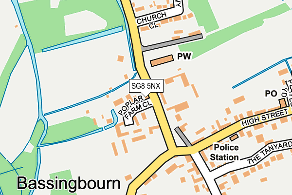 SG8 5NX map - OS OpenMap – Local (Ordnance Survey)