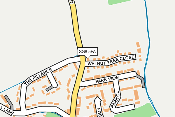 SG8 5PA map - OS OpenMap – Local (Ordnance Survey)