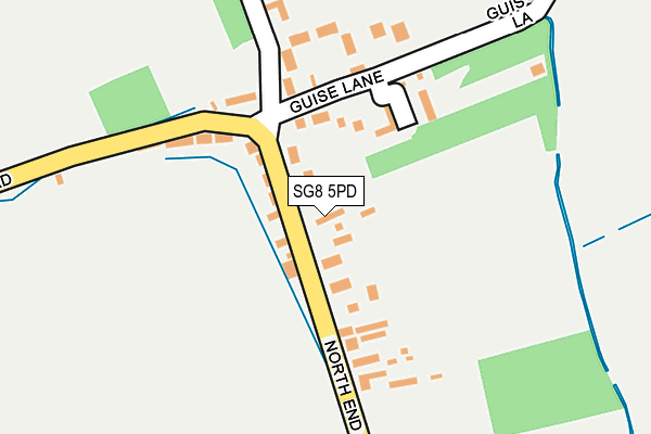 SG8 5PD map - OS OpenMap – Local (Ordnance Survey)