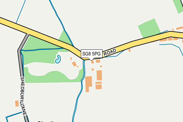 SG8 5PG map - OS OpenMap – Local (Ordnance Survey)