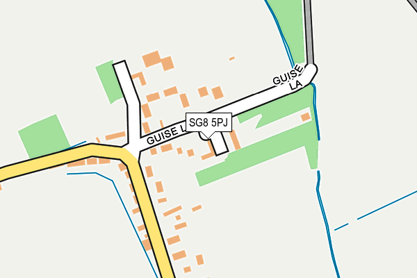 SG8 5PJ map - OS OpenMap – Local (Ordnance Survey)