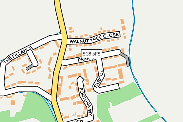SG8 5PS map - OS OpenMap – Local (Ordnance Survey)