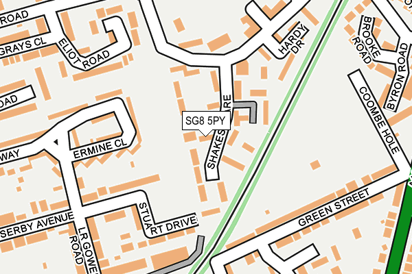 SG8 5PY map - OS OpenMap – Local (Ordnance Survey)