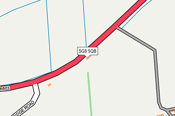 SG8 5QB map - OS OpenMap – Local (Ordnance Survey)