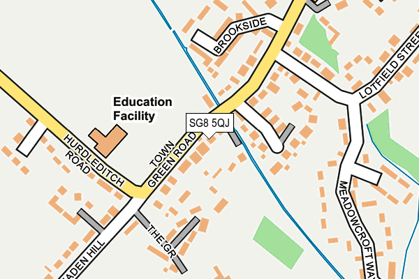 SG8 5QJ map - OS OpenMap – Local (Ordnance Survey)