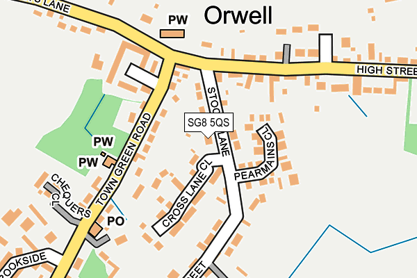SG8 5QS map - OS OpenMap – Local (Ordnance Survey)