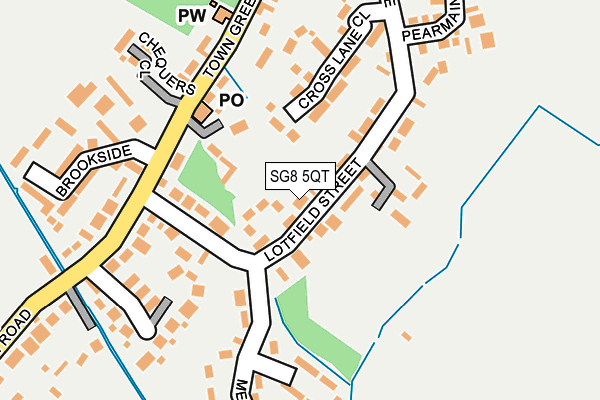 SG8 5QT map - OS OpenMap – Local (Ordnance Survey)