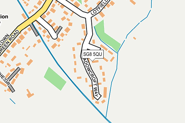 SG8 5QU map - OS OpenMap – Local (Ordnance Survey)