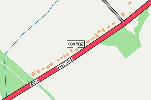 SG8 5QZ map - OS OpenMap – Local (Ordnance Survey)