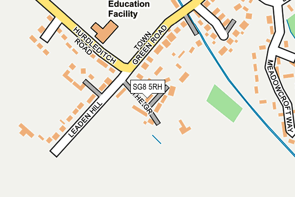 SG8 5RH map - OS OpenMap – Local (Ordnance Survey)