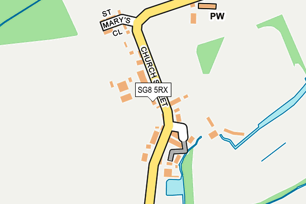 SG8 5RX map - OS OpenMap – Local (Ordnance Survey)