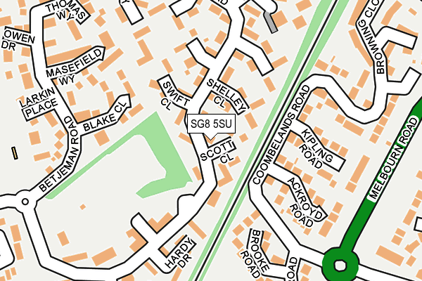 SG8 5SU map - OS OpenMap – Local (Ordnance Survey)