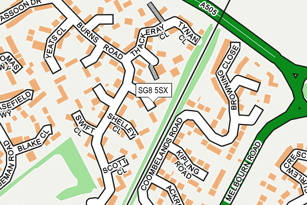 SG8 5SX map - OS OpenMap – Local (Ordnance Survey)