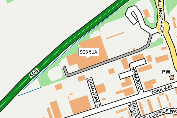 SG8 5UA map - OS OpenMap – Local (Ordnance Survey)
