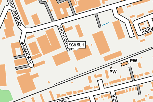 SG8 5UH map - OS OpenMap – Local (Ordnance Survey)