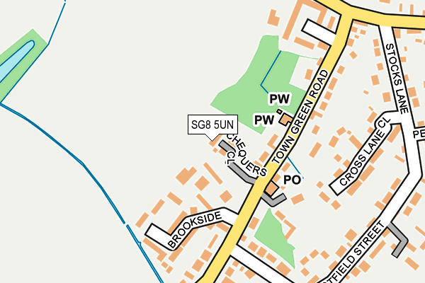 SG8 5UN map - OS OpenMap – Local (Ordnance Survey)
