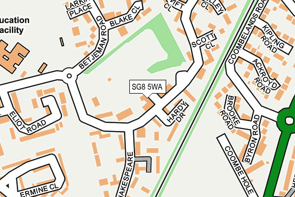 SG8 5WA map - OS OpenMap – Local (Ordnance Survey)