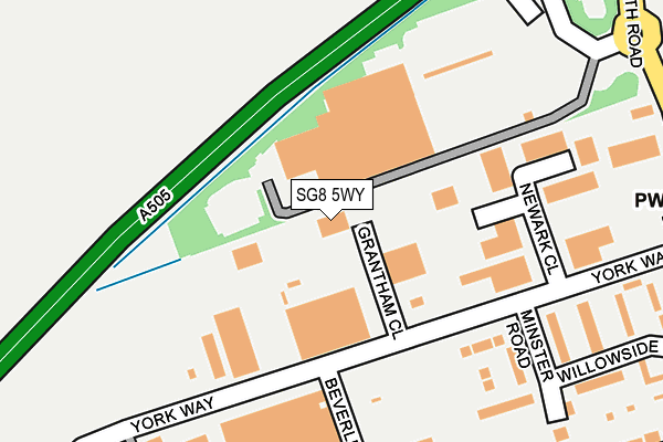 SG8 5WY map - OS OpenMap – Local (Ordnance Survey)