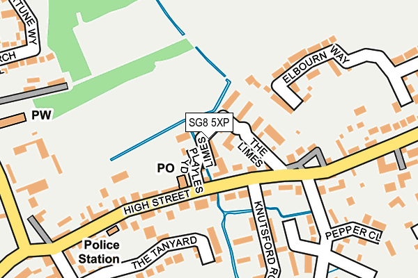 SG8 5XP map - OS OpenMap – Local (Ordnance Survey)