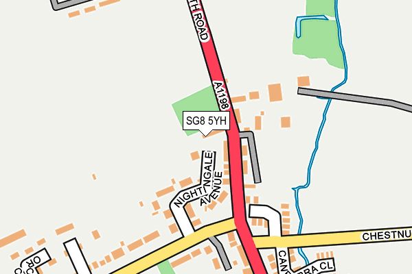 SG8 5YH map - OS OpenMap – Local (Ordnance Survey)