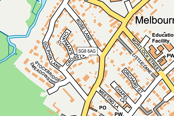 SG8 6AG map - OS OpenMap – Local (Ordnance Survey)
