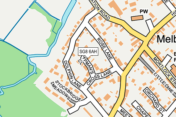SG8 6AH map - OS OpenMap – Local (Ordnance Survey)