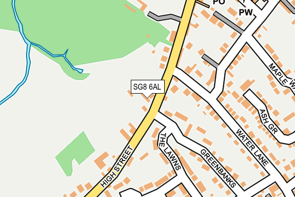 SG8 6AL map - OS OpenMap – Local (Ordnance Survey)