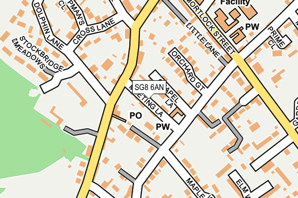 SG8 6AN map - OS OpenMap – Local (Ordnance Survey)