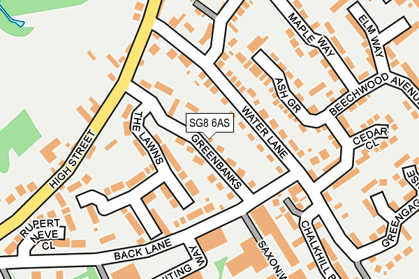 SG8 6AS map - OS OpenMap – Local (Ordnance Survey)
