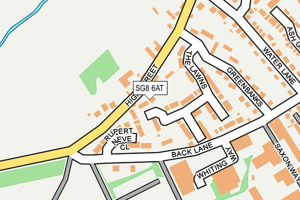 SG8 6AT map - OS OpenMap – Local (Ordnance Survey)