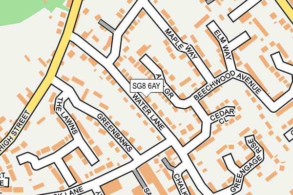 SG8 6AY map - OS OpenMap – Local (Ordnance Survey)