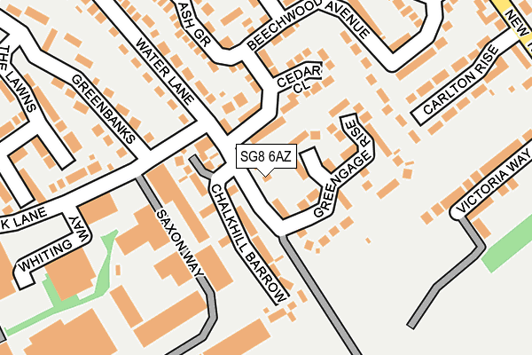 SG8 6AZ map - OS OpenMap – Local (Ordnance Survey)