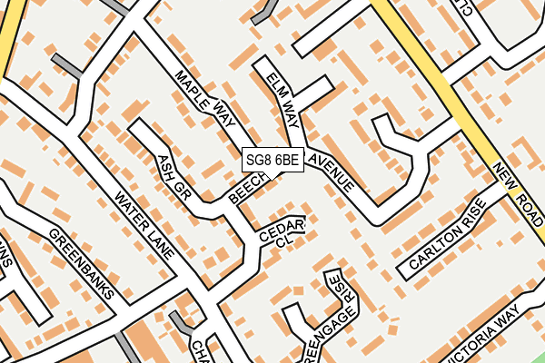 SG8 6BE map - OS OpenMap – Local (Ordnance Survey)
