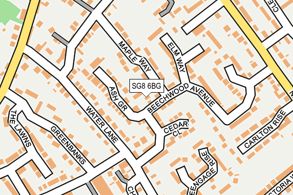 SG8 6BG map - OS OpenMap – Local (Ordnance Survey)